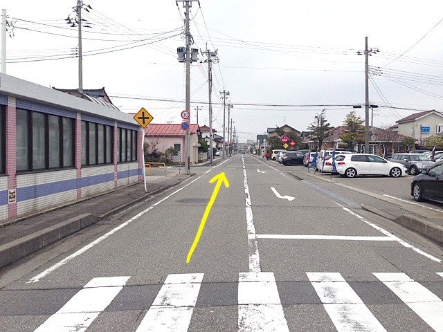 鍼灸院はり・きゅう七福の付近に着いてからの道のり、酒田市国道7号バイパス沿いすき家酒田店からのルート画像2