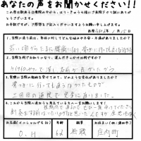 骨つぎに行っても直らなかったものが、三回位の通院で完全に直りました。
